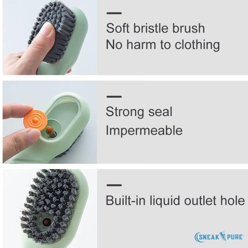 Multifunction Shoe Brush β Liquid Dispenser - SneakPure