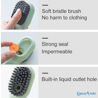 Multifunction Shoe Brush – Liquid Dispenser - SneakPure
